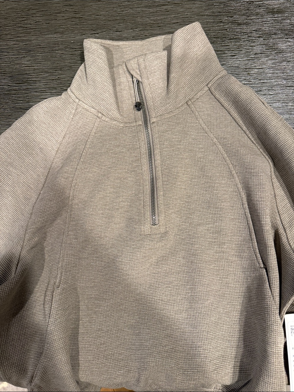 lululemon athletica Beige Half-Zip Waffle Pullover